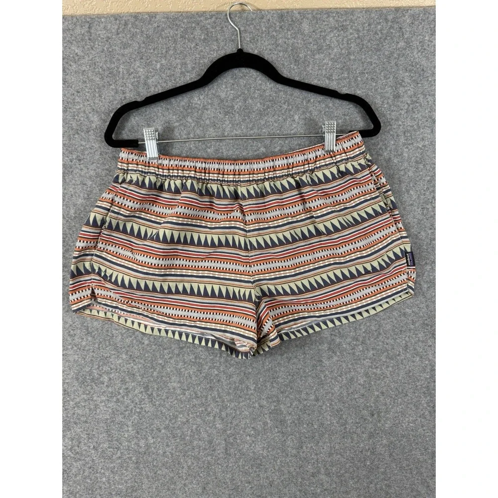 Patagonia Barely Baggies Shorts Multi Color Geometric Tribal Boho Women's L - Picture 1 of 8